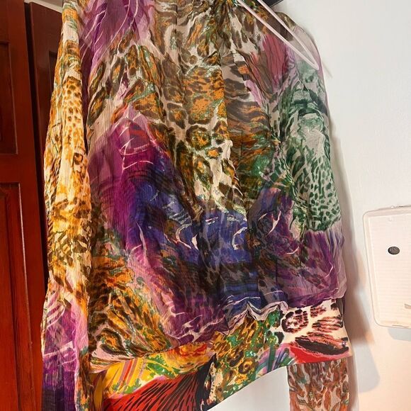 Orna Farho top Classic Paris Y2k Fashion beaded runway dress shirt pretty blouse - Picture 4 of 10